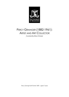 Percy Grainger (1882-1961): Artist and Art Collector