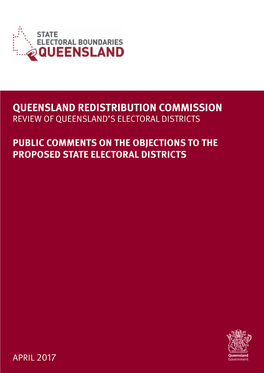 Queensland Redistribution Commission Review of Queensland’S Electoral Districts