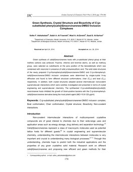 Calix[4]Resorcinarenes-DMSO Inclusion Complexes