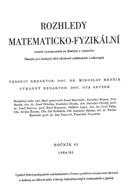 Rozhledy Matematicko-Fyzikální