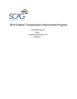 Transit Including Amendments 1-30 (In $000`S)