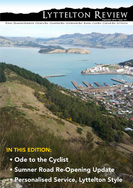 Ode to the Cyclist • Sumner Road Re-Opening Update • Personalised Service, Lyttelton Style