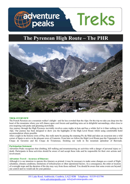 The Pyrenean High Route – the PHR