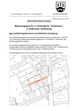 Bekanntmachung