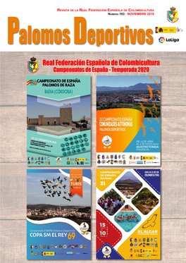 Palomos Deportivos Real Federación Española De Colombicultura Campeonatos De España - Temporada 2020