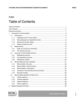 Table of Contents