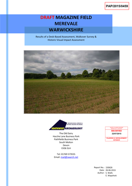 Draft Magazine Field Merevale Warwickshire