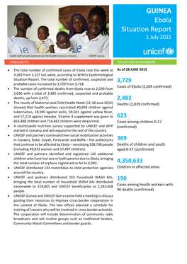 GUINEA Ebola Situation Report 1 July 2015