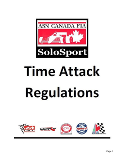 Time Attack Regulations