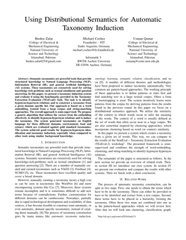 Using Distributional Semantics for Automatic Taxonomy Induction