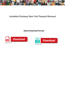 Australian Embassy New York Passport Renewal