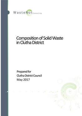 Composition of Solid Waste in Clutha District