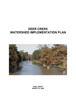 Deer Creek Watershed Implementation Plan