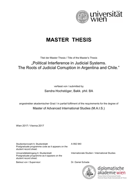 Master Thesis