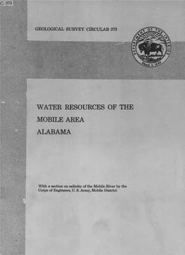 Water Resources of the Mobile Area Alabama