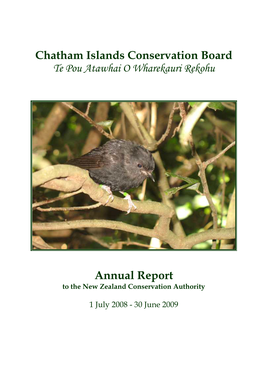 Chatham Islands Conservation Board Annual Report 2008-09