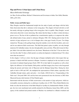 Pigs and Power: Urban Space and Urban Decay Maren Bellwinkel-Schempp (In: Hust, Evelin and Mann, Michael: Urbanization and Governance in India