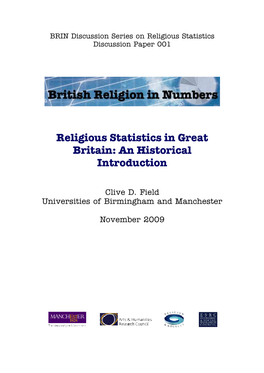 Religious Statistics in Great Britain: an Historical Introduction