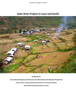 Solar Drier Project in Lauri and Serthi