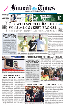 Crowd Favorite Rashidi Wins Men's Skeet Bronze