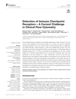 Detection of Immune Checkpoint Receptors &Ndash