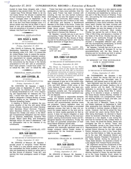 CONGRESSIONAL RECORD— Extensions of Remarks E1393 HON