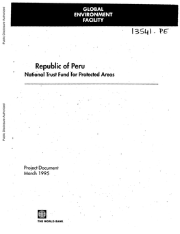 Republic of Peru National Trust Fund for Protected Areas