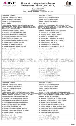 Ubicación E Integración De Mesas Directivas De Casillas (ENCARTE)