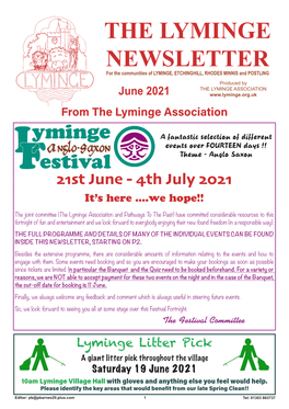 The Lyminge Newsletter