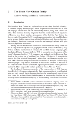 2 the Trans New Guinea Family Andrew Pawley and Harald Hammarström