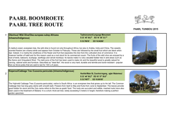 Paarl Boomroete Paarl Tree Route Paarl Tuinbou 2015