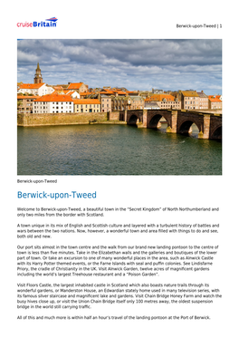 Berwick-Upon-Tweed | 1