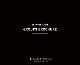 Groups Brochure