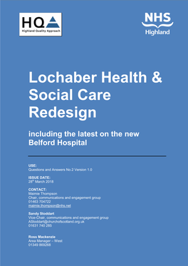 Lochaber Health & Social Care Redesign