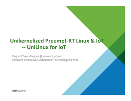 Unikernelized Preempt-RT Linux &