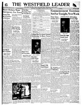 THE WESTFIELD LEADER the LEADING and MOST WIDELY CIRCULATED WEEKLY NEWSPAPER in UNION COUNTY TY-FOUBTH Entered As Second Clans Matter Published Pout Office Wentfleh