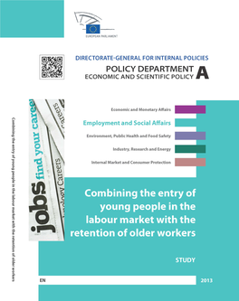 Combining the Entry of Young People in the Labour Market with the Retention of Older Workers