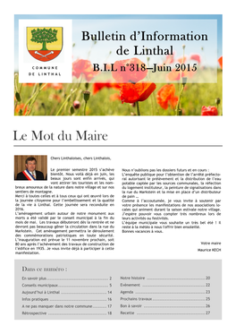 Bulletin D'information De Linthal