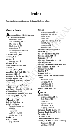 Lance Burton: Master Magician, Casino, 136 150, 156 Golf, 115–117 Las Vegas Airport, 5, 7–8 Grand Canal Shoppes (Venetian), Las Vegas Boulevard South