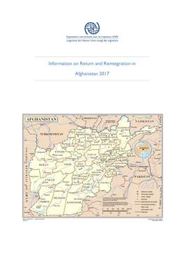 County Information Sheet Afghanistan 2017