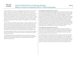 Cisco Unified Communications Solution: Medium-Sized Companies