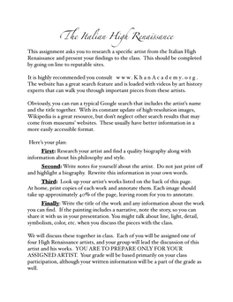 High Ren Research Assignment.Pdf