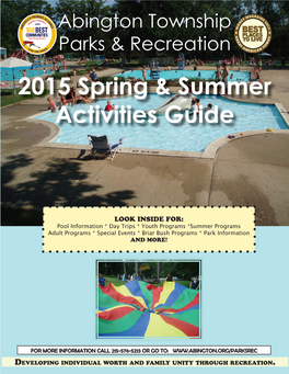 2015 Spring & Summer Activities Guide