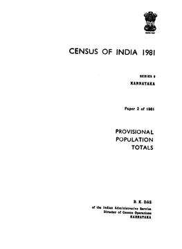 Provisional Population Totals, Series-9