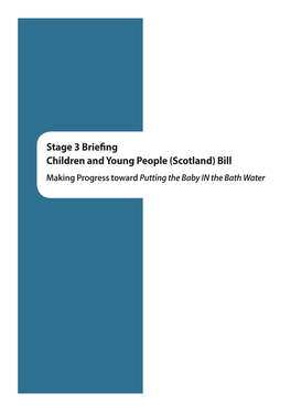 Stage 3 Briefing Children and Young People (Scotland) Bill