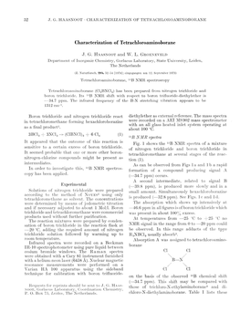 Characterization of Tetrachloroaminoborane