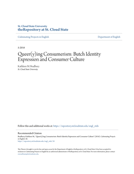 Butch Identity Expression and Consumer Culture Kathleen M