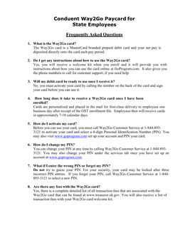 Conduent Way2go Paycard for State Employees