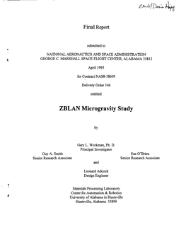 ZBLAN Microgravity Study