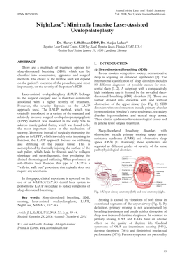 Nightlase®: Minimally Invasive Laser-Assisted Uvulopalatoplasty